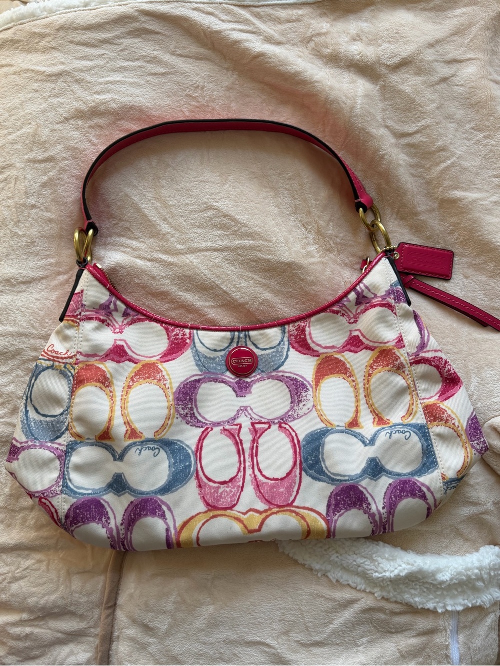 Coach Watercolor Pink Shoulder Bag